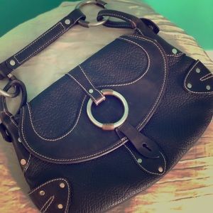 Ruehl 925 dark brown genuine leather shoulder bag